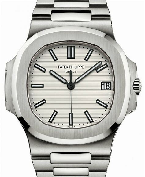 patek philippe nautilus stainless steel white dial|Patek Philippe Nautilus 5711 price.